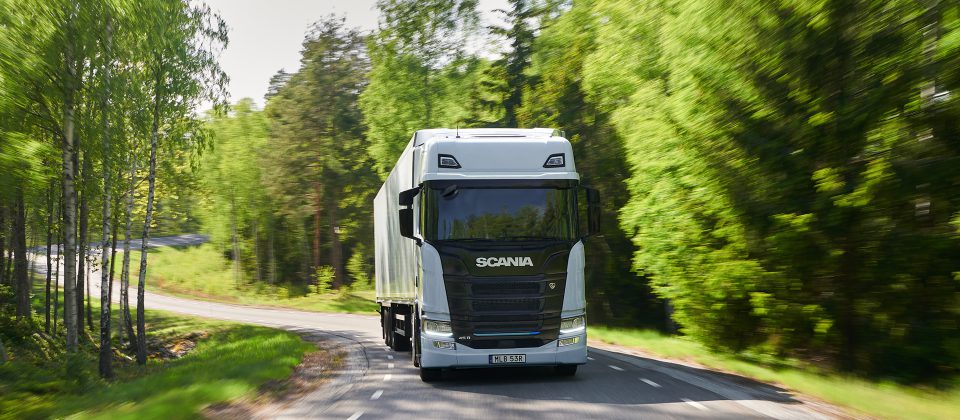 scania e-truck range