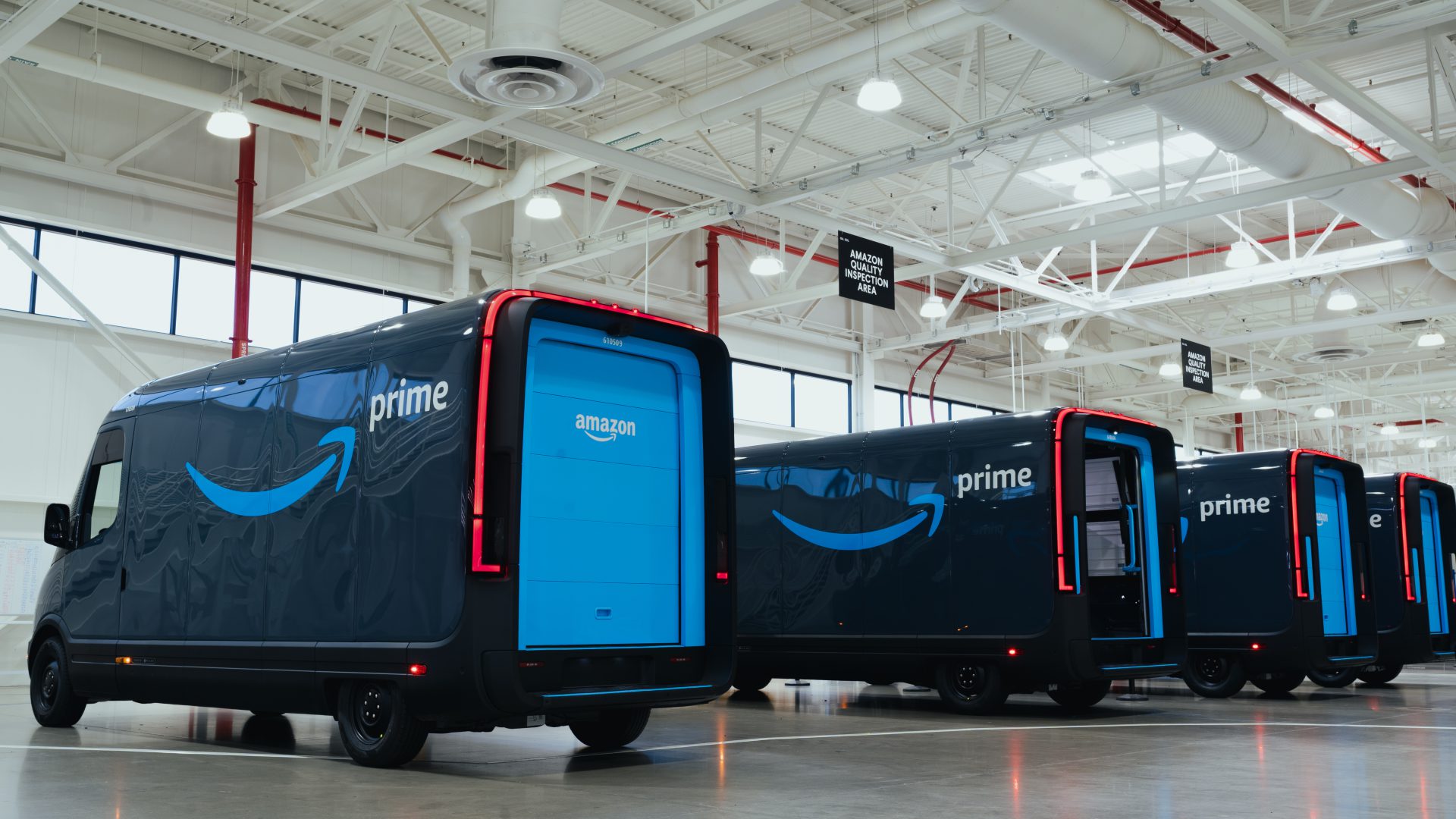 U.S., Rivian electric vans start enhancing Amazon fleets. Over 100